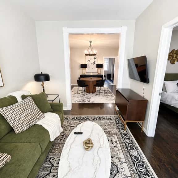 Gothic-meets-mid-century 2BR in Lakeview | Statement Kitchen + Dining for 4 - Image 1